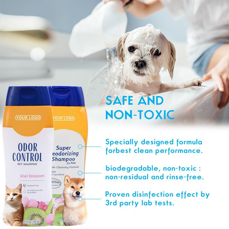 China Factory Custom Organic Bath Shampoo Moisturizing Pet Shower Cat Healthy Dog Relieving Itchy Skin Glossy Coat Pets