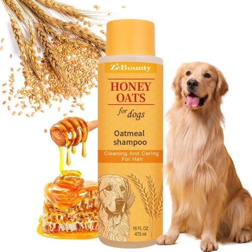 Private Label Premium Pet Cleaning Shampoo Deodorizing Dog Cat Shampoo Long-Lasting Freshness Wash Shower Honey Oats