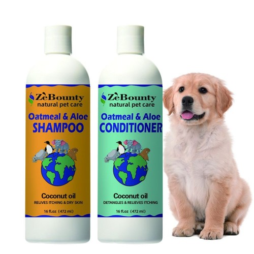 Wholesale Oatmeal Aloe Dog Shampoo Conditioner Set for Pets Sensitive Skin Cat Coat Cleansing Deodorizing Show Gel