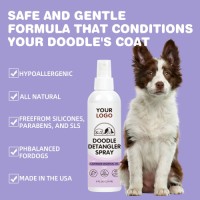 8oz Pet Detangling Spray with Lavender Essential Oil Silicone Paraben SLS Free PH Balanced Conditioner for Dogs Cats