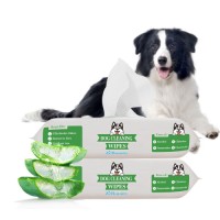 Customized Natural Clean Grooming Deodorizing Wipes for Pets Deodorizing Plant Based Dog Wipes for Paws Butt Body