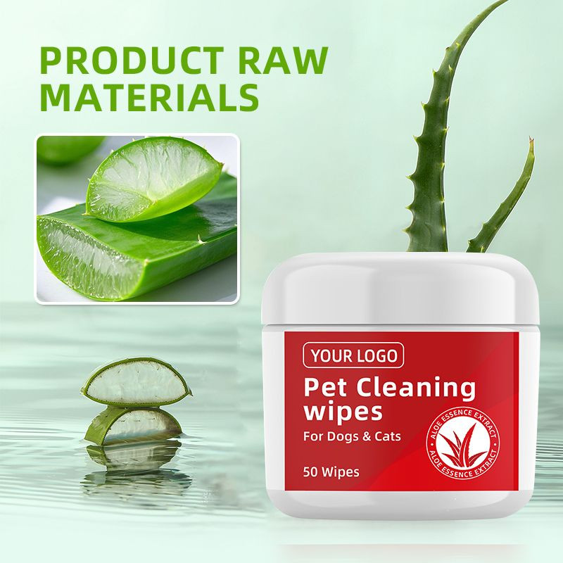 Custom Design Pet Cleaning Wipes Multifunctional Portable Wipes for Dogs Cats Ears Eyes Dirt Removal Outdoors