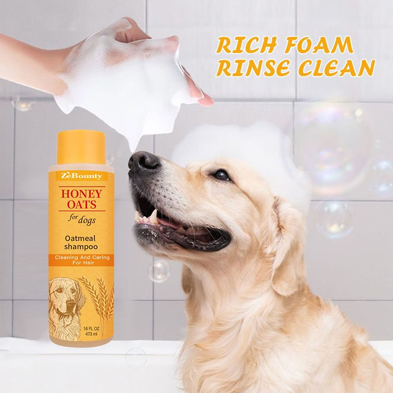 Private Label Premium Pet Cleaning Shampoo Deodorizing Dog Cat Shampoo Long-Lasting Freshness Wash Shower Honey Oats