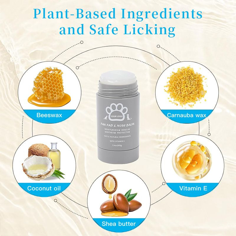 New Customized Cat Dog Paw Pad Balm Stick Lick Safe Pets Paw Blam Protector Moisturizer Cracked Dry Damaged Nose Paw Ba