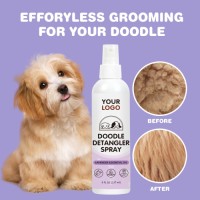 Hypoallergenic 8oz Dog Detangler Spray All Natural Lavender Essential Oil Pet Coat Conditioner for Cat Matted Fur