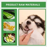 Customized Natural Clean Grooming Deodorizing Wipes for Pets Deodorizing Plant Based Dog Wipes for Paws Butt Body