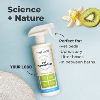Fast-Acting Pet Odor Eliminator Spray 16oz Fragrance-Free Kiwi Blossom Extract Deodorant Spray for Dog Cat