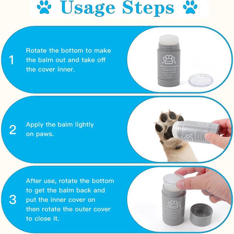 New Customized Cat Dog Paw Pad Balm Stick Lick Safe Pets Paw Blam Protector Moisturizer Cracked Dry Damaged Nose Paw Ba