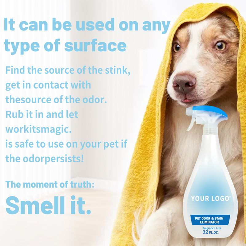 Advanced Enzymatic Pet Odor Eliminator for Dogs Cats Fragrance-Free Easy to Use Formula Urine Stains Smells Deodorizer