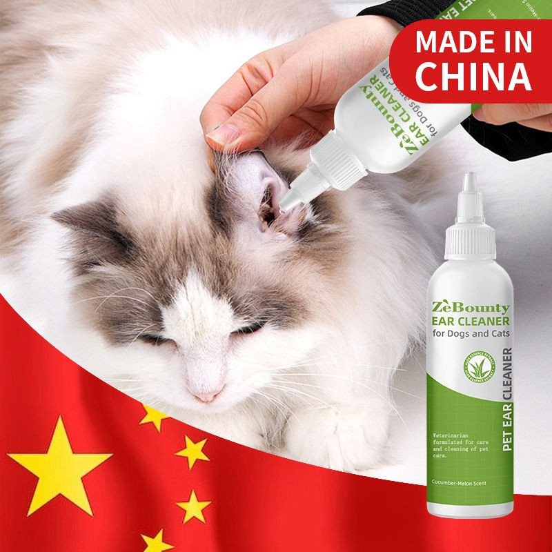 Customized Pet Ear Cleaner with Cucumber Scent Gentle Care From OEM Manufacturer for Cat and Dog for Living Room Use