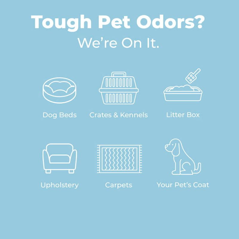 Ultra Versatile Pet Deodorizer Spray 16oz Scent-Free Safe Cat Dog Deodorant for Urine Beds Carpets